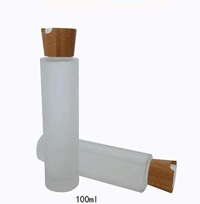 20/410 опарников 20mm стеклянной косметической крышки бутылок 100ml бамбуковой косметических