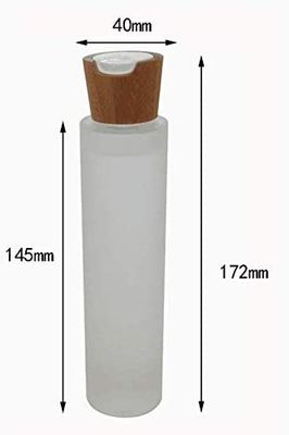 20/410 опарников 20mm стеклянной косметической крышки бутылок 100ml бамбуковой косметических
