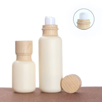 косметика завинчивой пробки 110ml 47/400 стеклянная разливает опарникы по бутылкам с бамбуковыми крышками 47mm